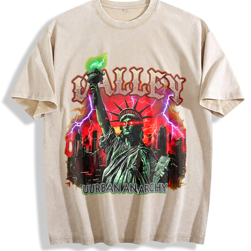 Statue Of Liberty Anarchy Tank Vintage Washed T-Shirt product image 1