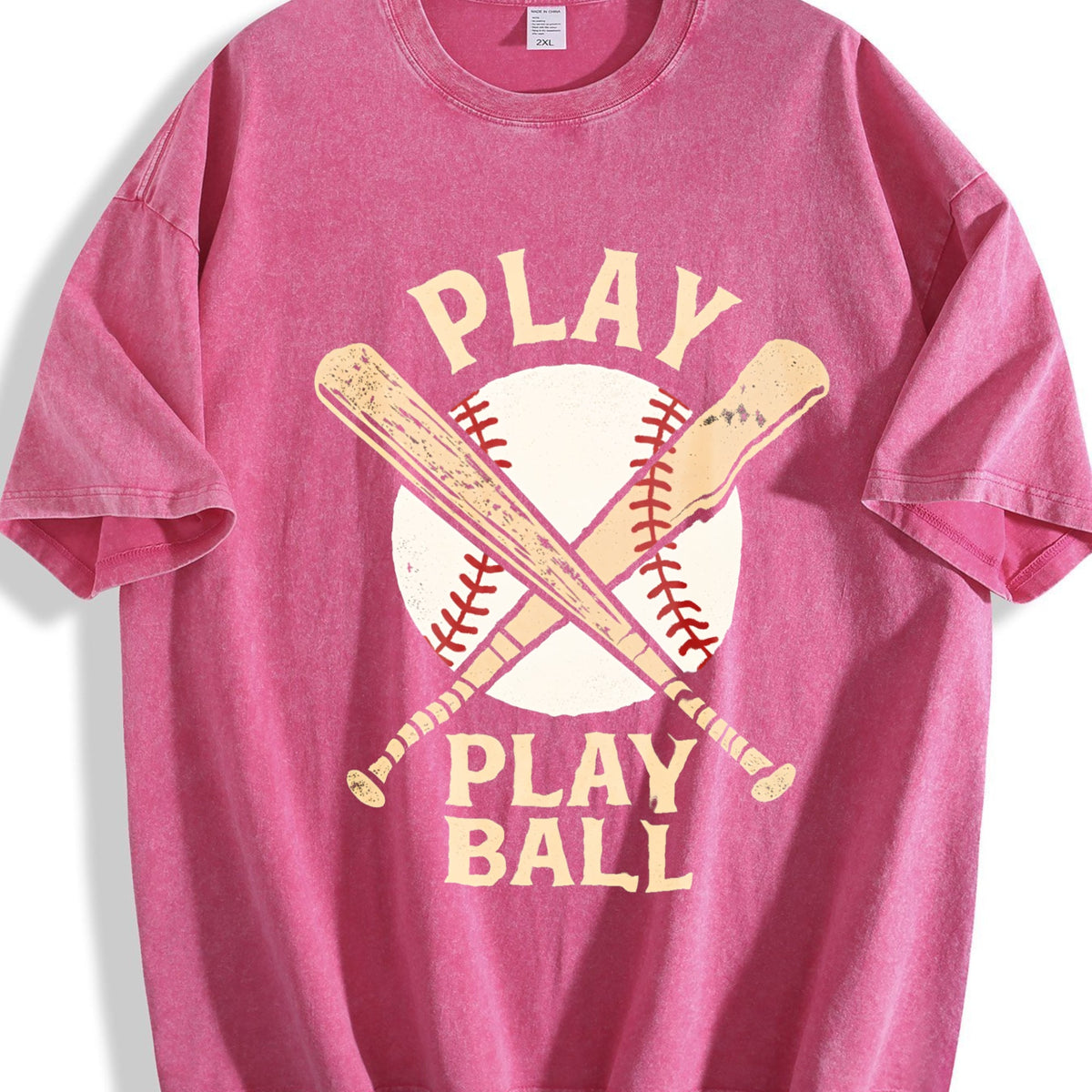 Play Ball Baseball Bats Vintage Washed T-Shirt product image 7
