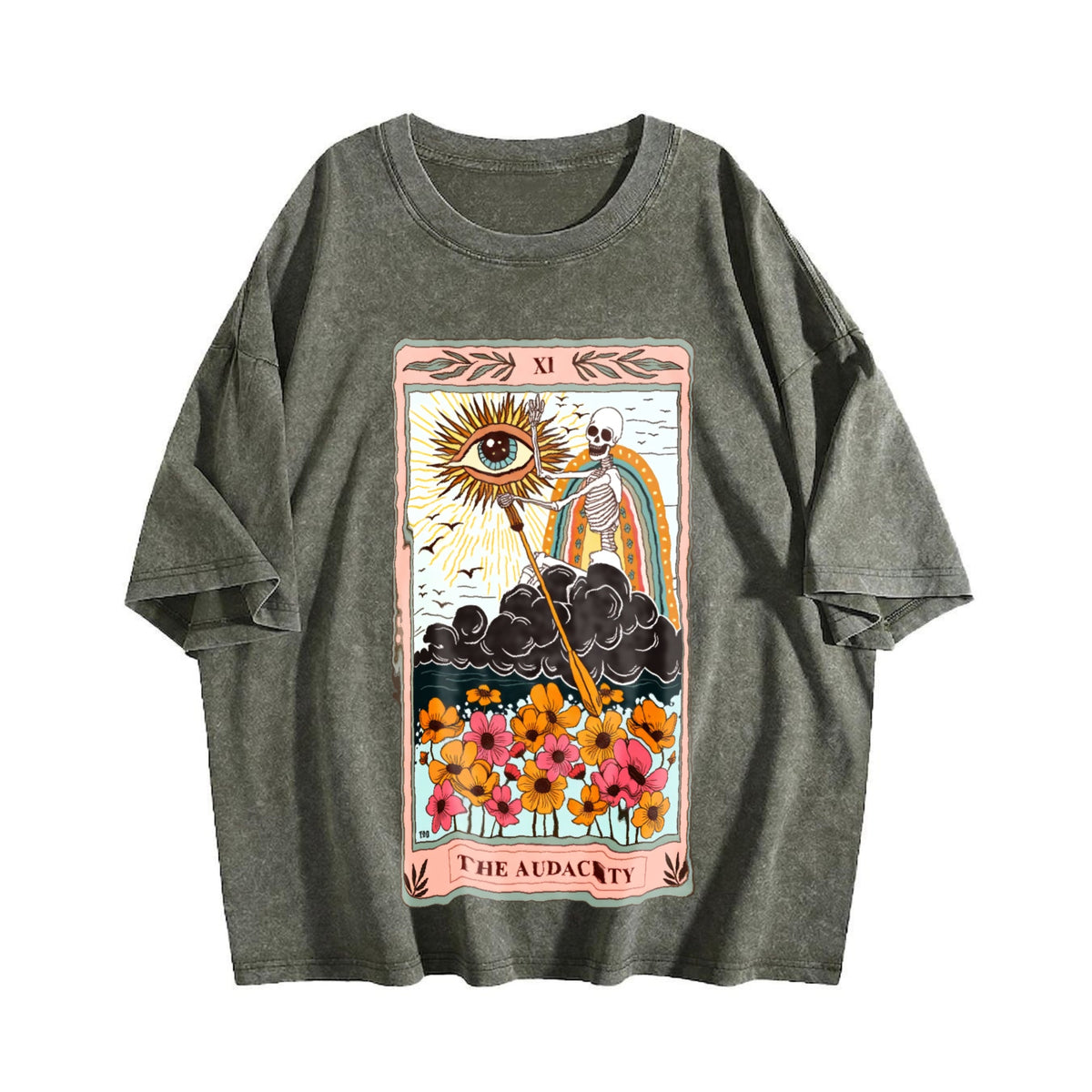 The Audacity Tarot Card Vintage Washed T-Shirt product image 4