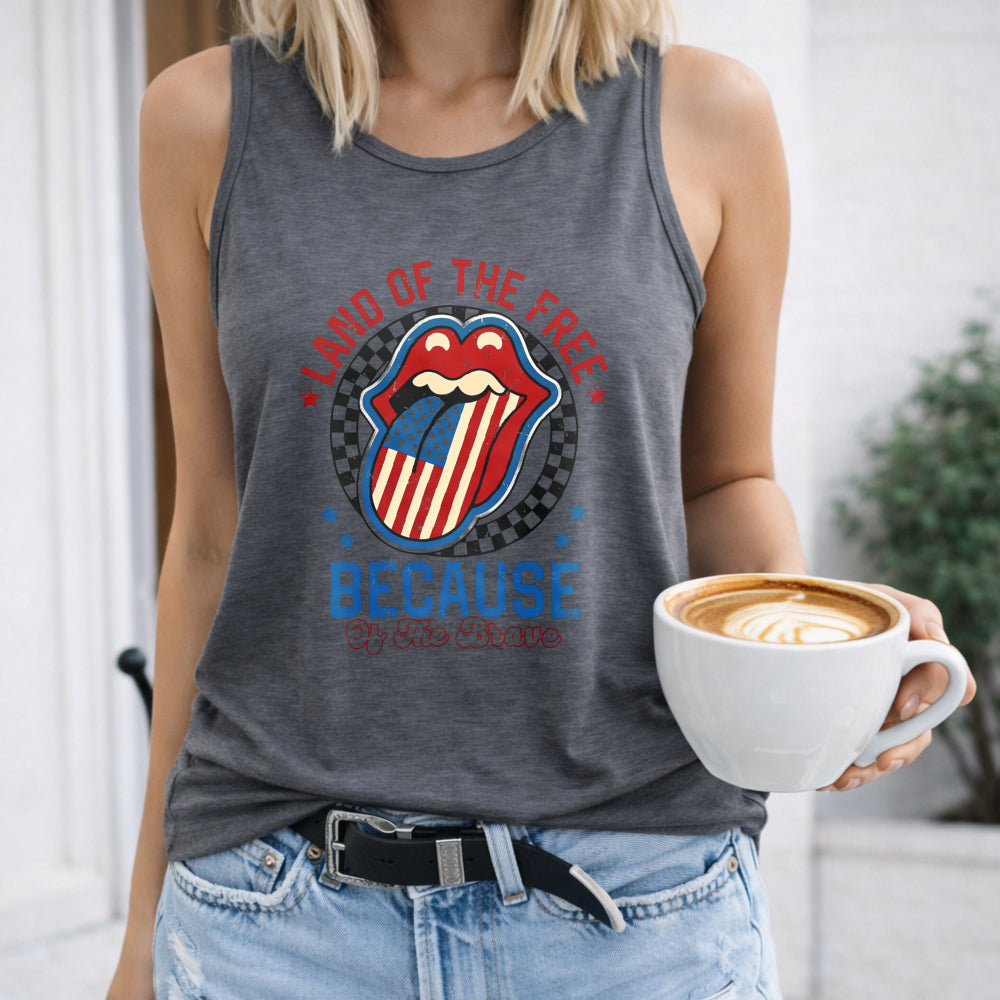 Land Of The Free Because Of The Brave Women's Tank Top