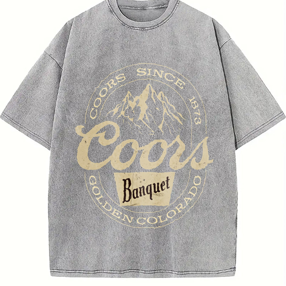 Wash Old Summer Down Shoulder Sleeves Vintage Washed T-Shirt product image 5