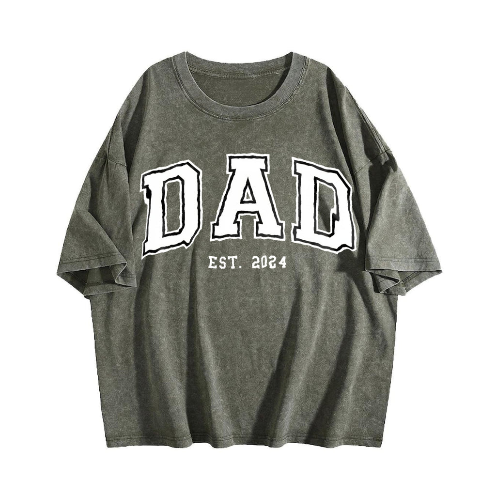 Dad Est Year Vintage Washed T-Shirt product image 4