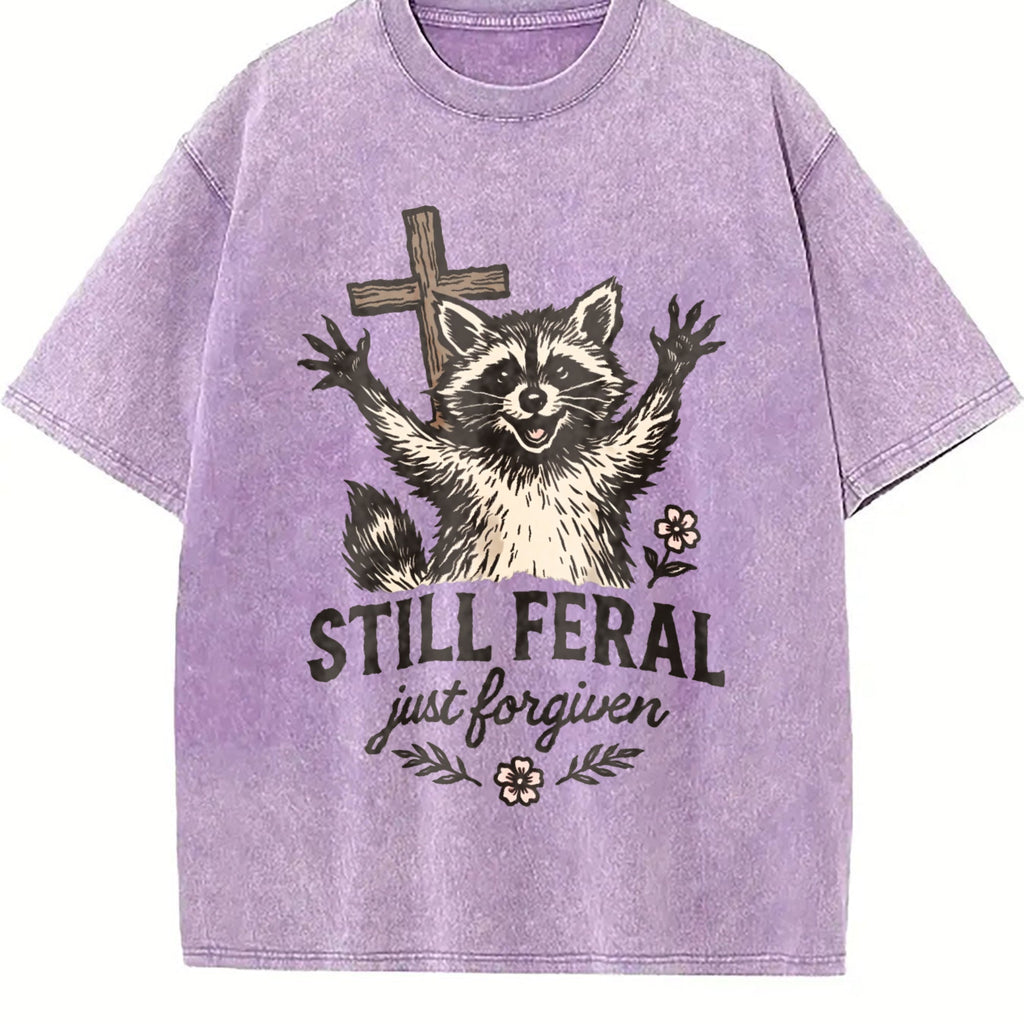 Still Feral Just Forgiven Vintage Washed T-Shirt product image 6