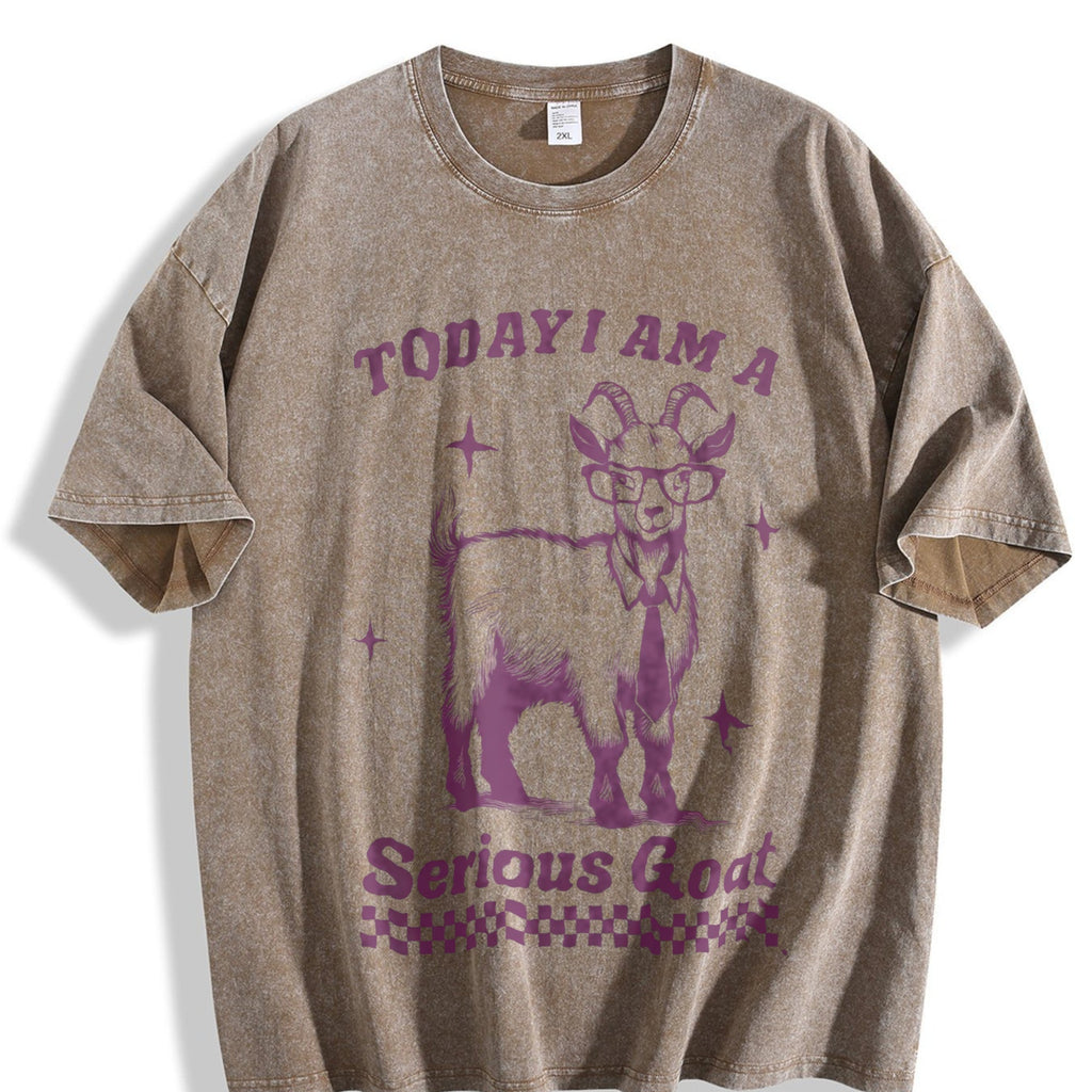 Funny Goat 90s Vintage Washed T-Shirt product image 3