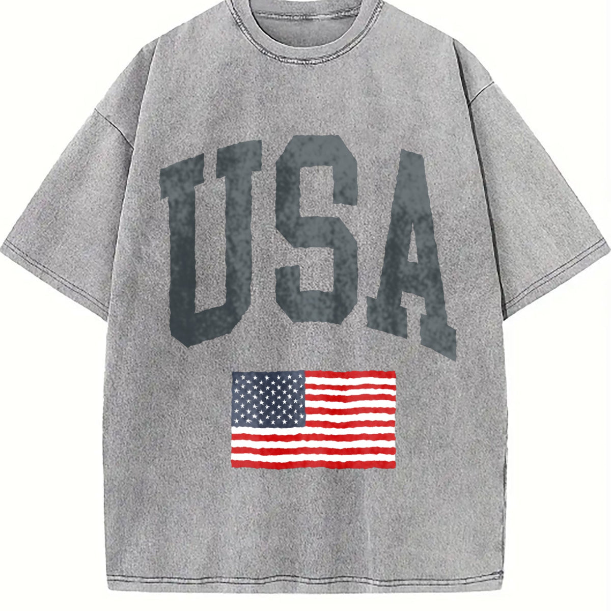 USA Flag - With Faded Aesthetic Vintage Washed T-Shirt product image 5