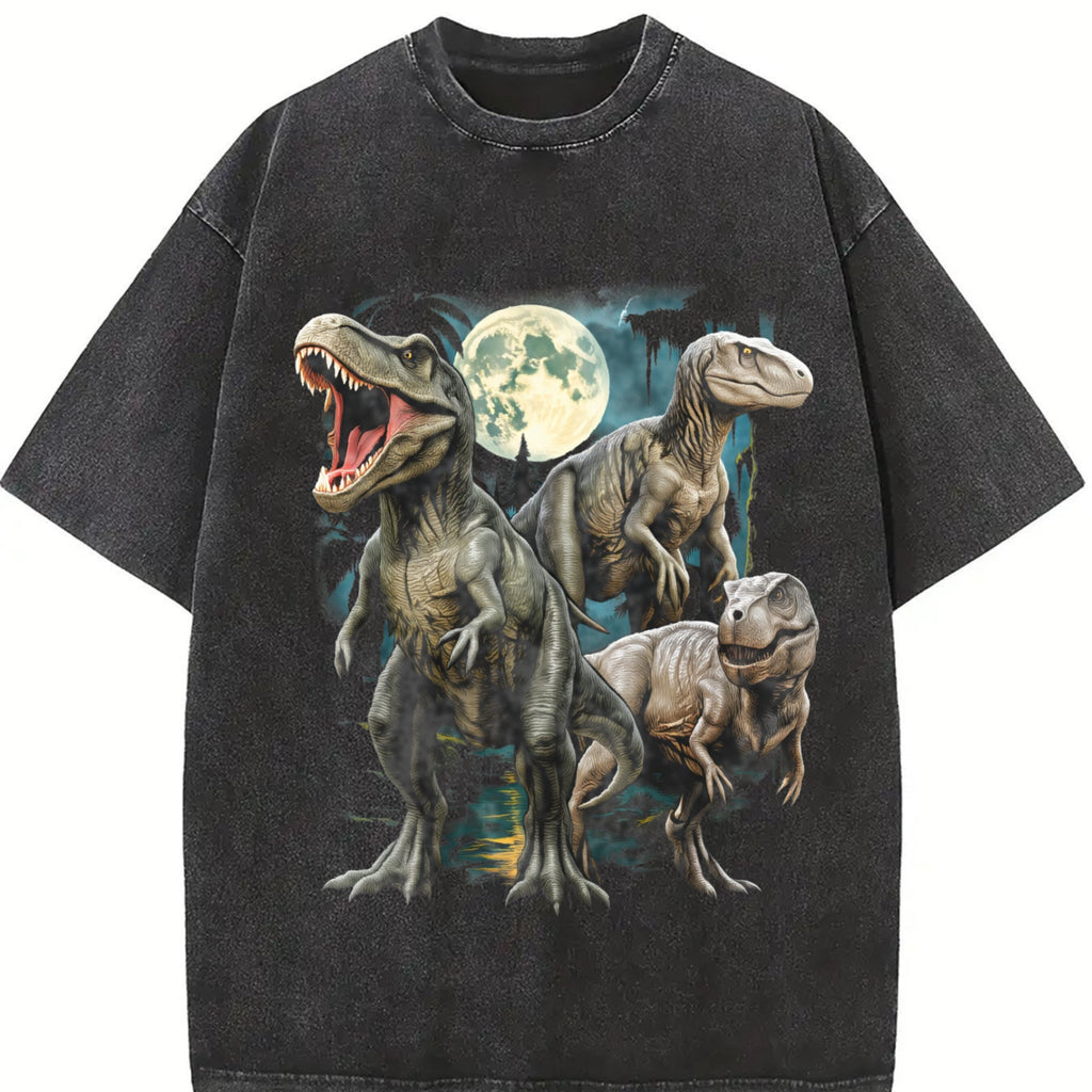 T-rex Dinosaur 90s Vintage Washed T-Shirt product image 2