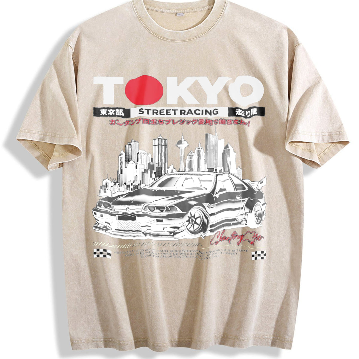 Tokyo Racing Car Vintage Washed T-Shirt product image 1