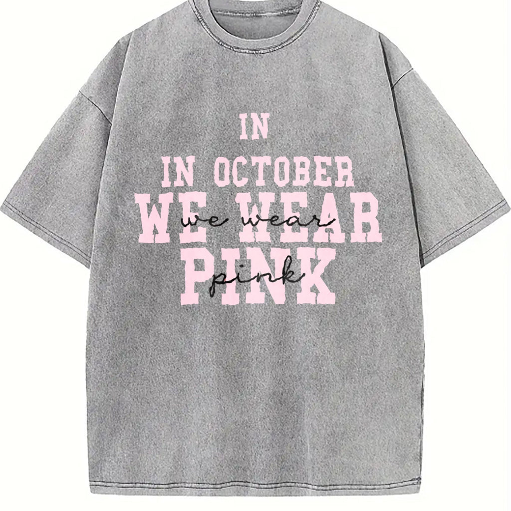 Breast Cancer Awareness Vintage Washed T-Shirt product image 5