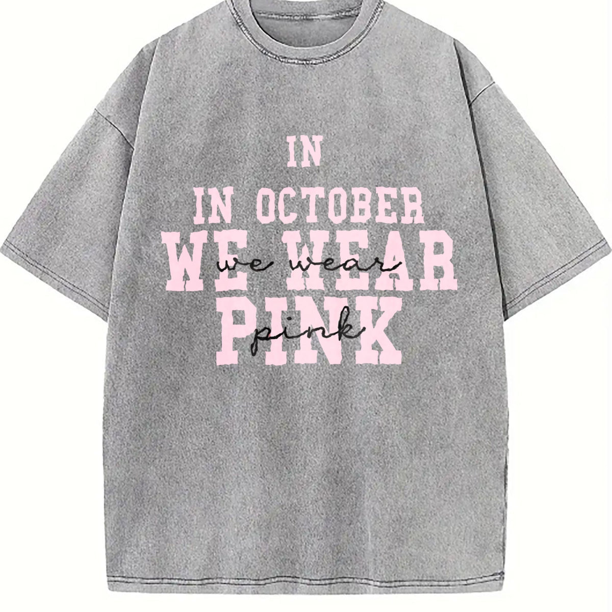 Breast Cancer Awareness Vintage Washed T-Shirt product image 5