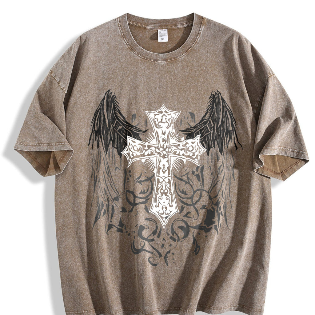 Gothic Lover + Ornate Angel Wing Cross + Sand- Feel Vintage product image 3
