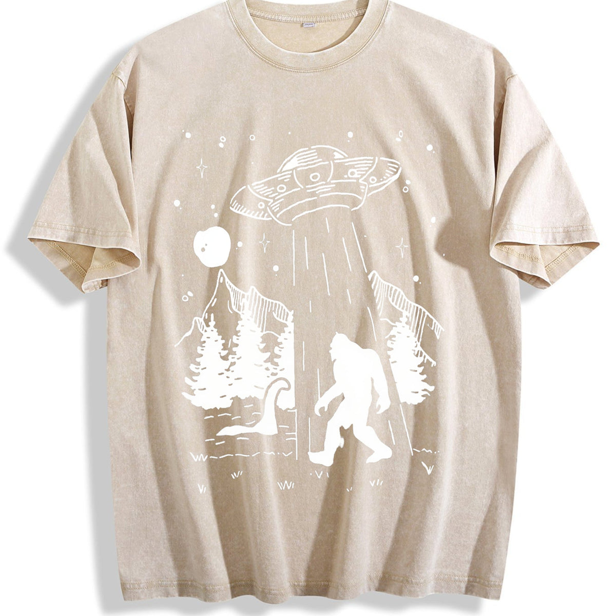 Bigfoot Alien Loch Ness Vintage Washed T-Shirt product image 1