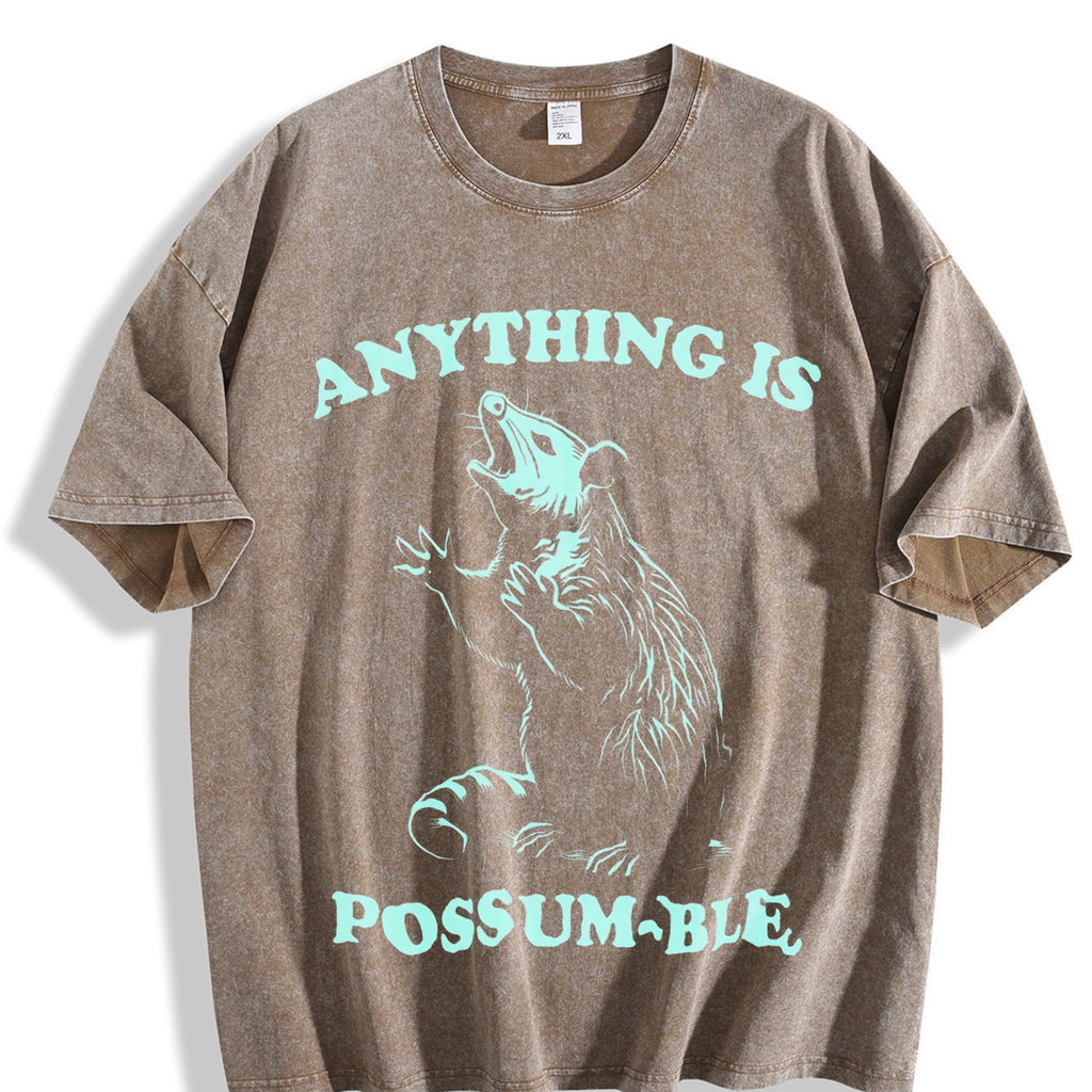 Funny Possum 90s Vintage Washed T-Shirt product image 3