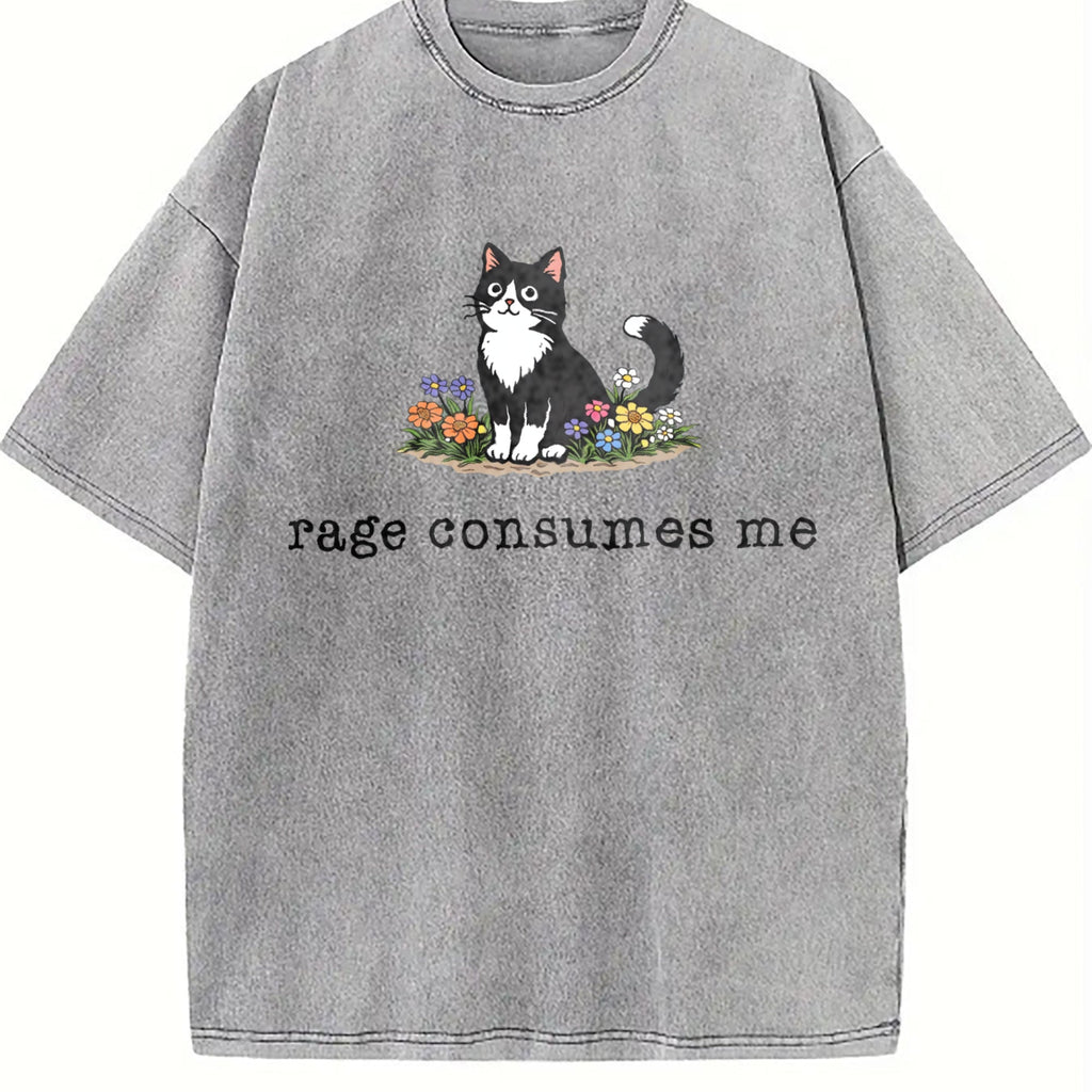 Funny Cat Meme Vintage Washed T-Shirt product image 5