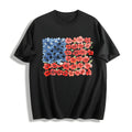 Floral American Flag Cotton T-Shirt product image 1
