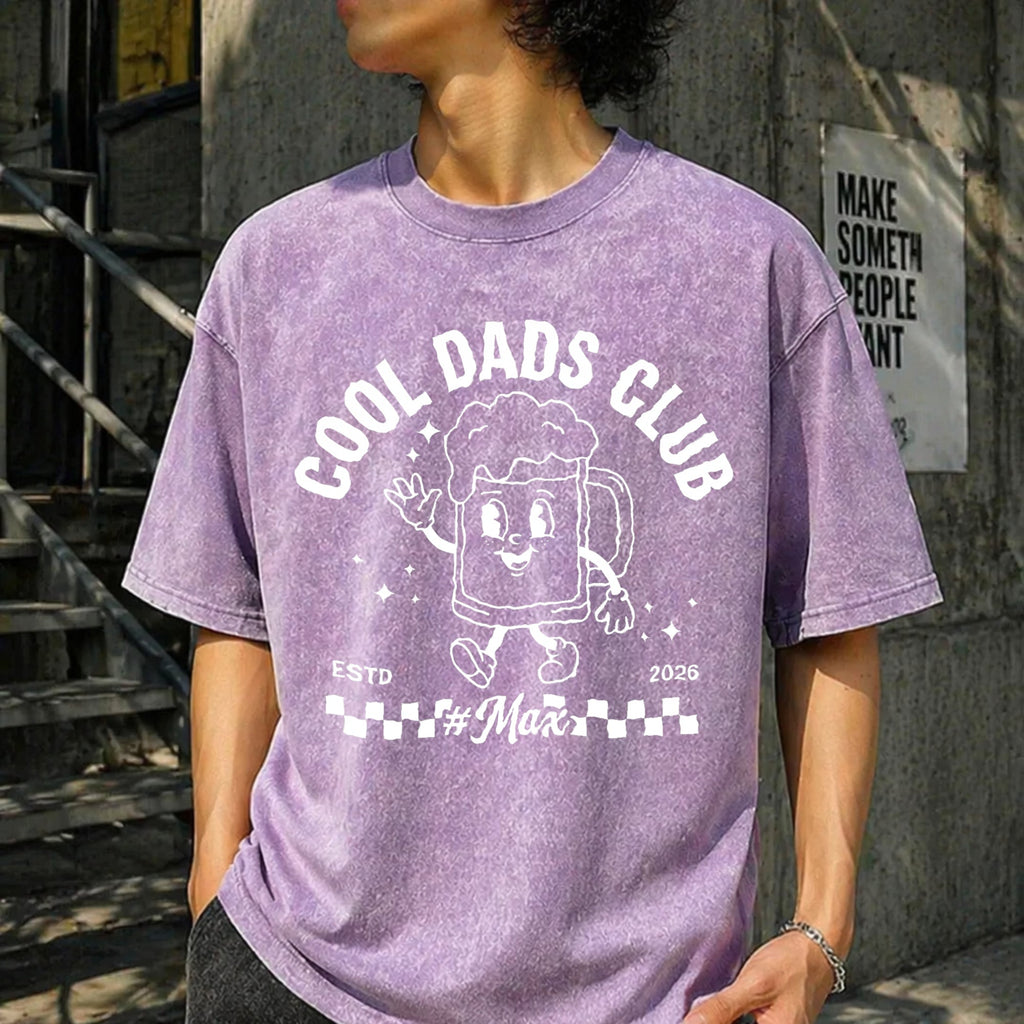 Cool Dads Club Name & Birth Year Vintage Washed T-Shirt product image 6