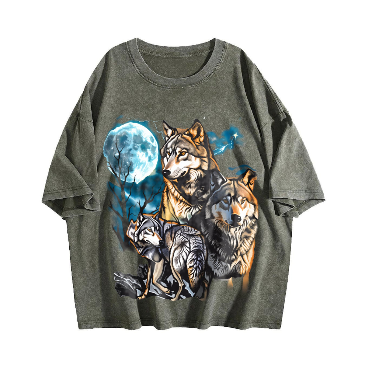 Three Wolves Moon 90s Vintage Washed T-Shirt product image 4
