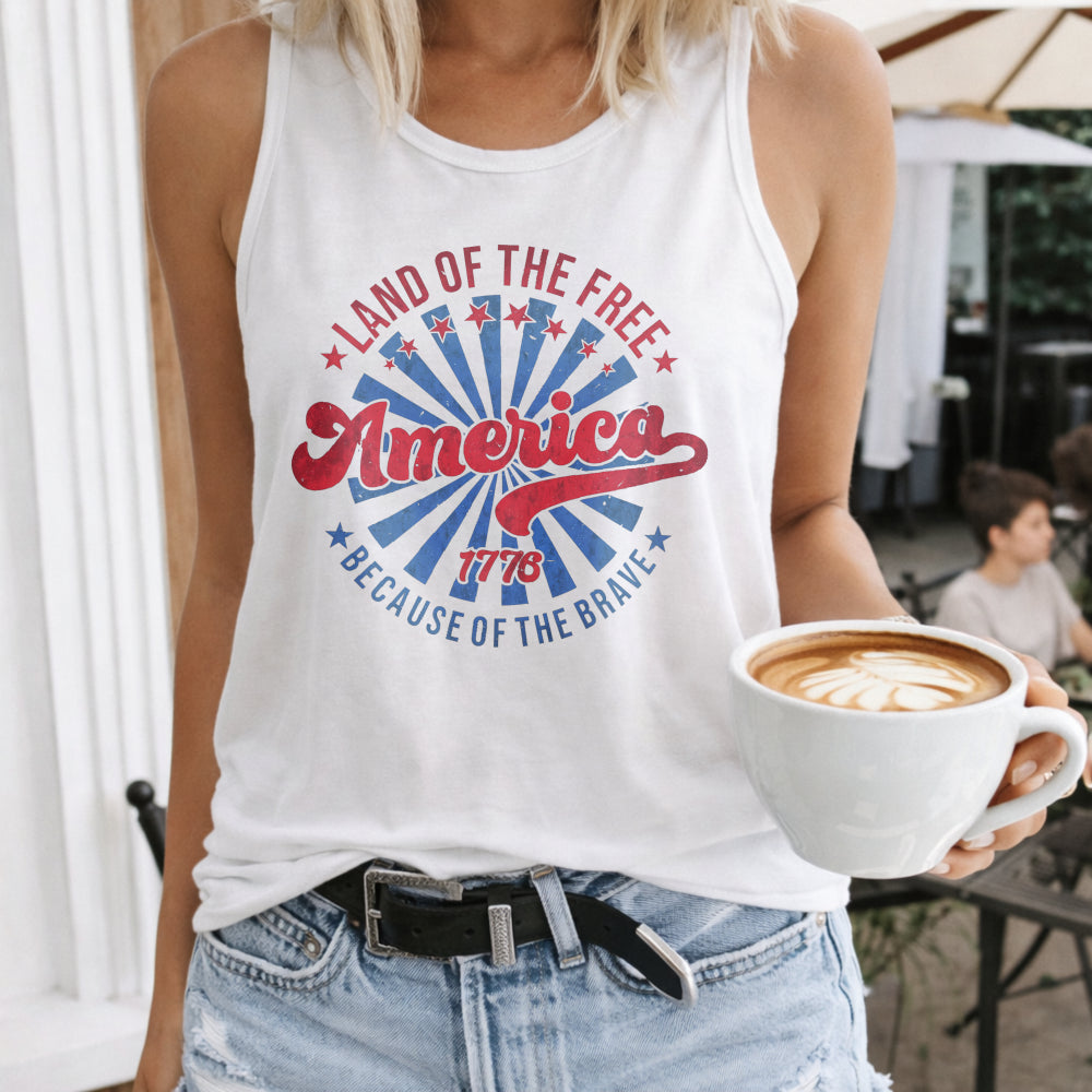 Land Of The Free Because Of The Brave Women's Tank Top