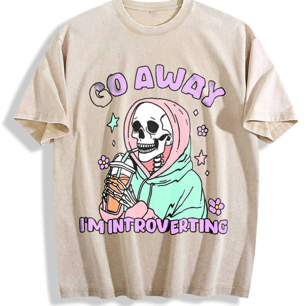 Introvert Vibes For Weekend Warriors Vintage Washed T-Shirt product image 1