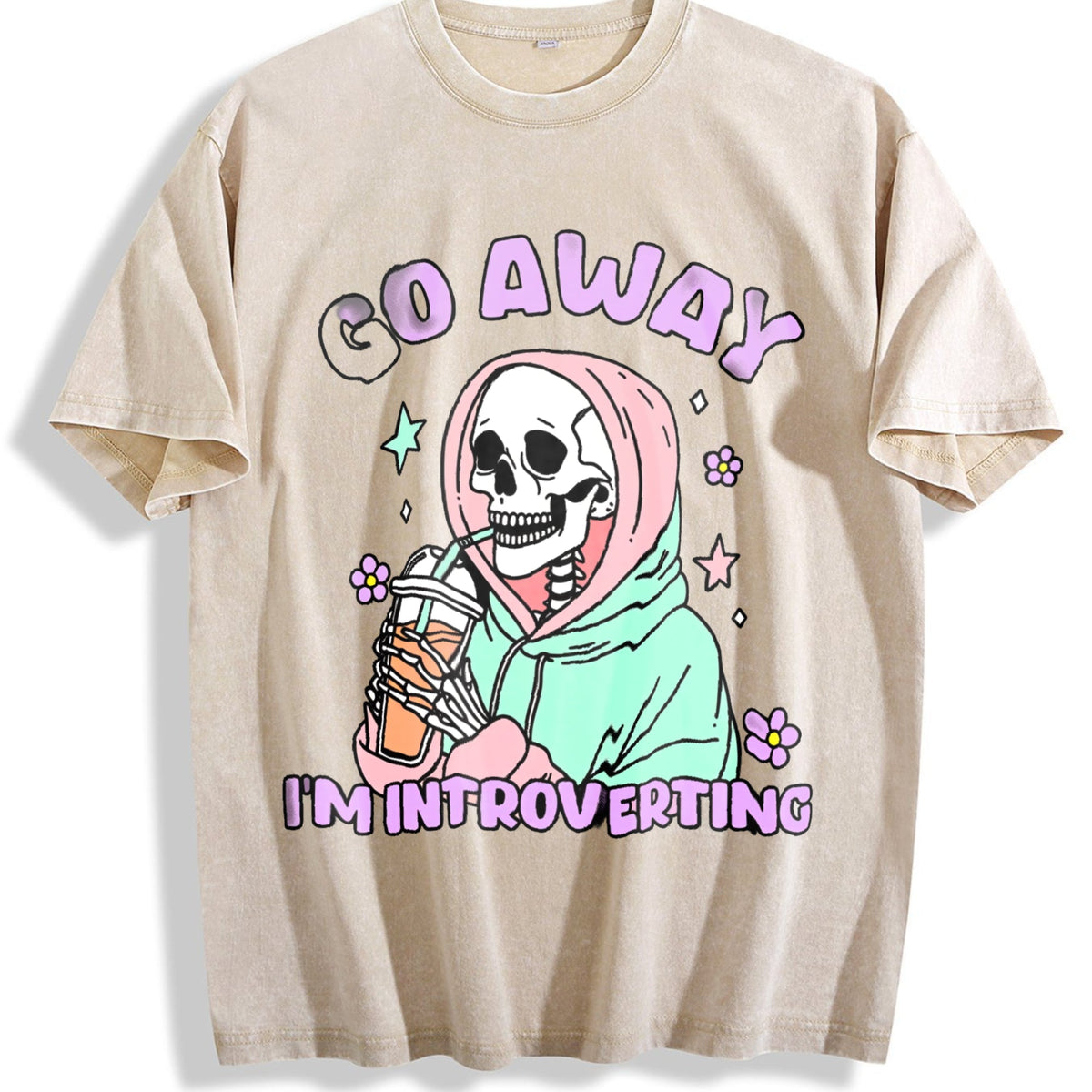Introvert Vibes For Weekend Warriors Vintage Washed T-Shirt product image 1
