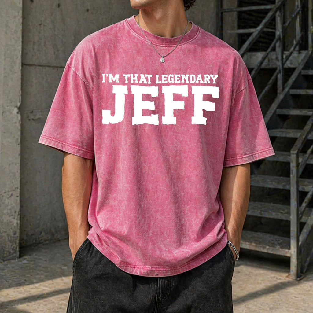 Jeff Personal Name First Funny Vintage Washed T-Shirt product image 14