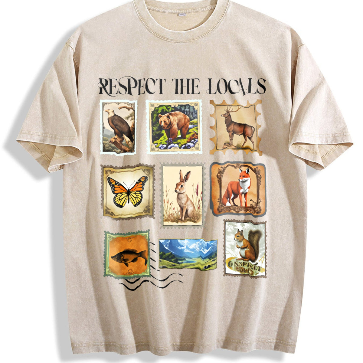 Respect The Locals Wildlife Vintage Washed T-Shirt product image 1