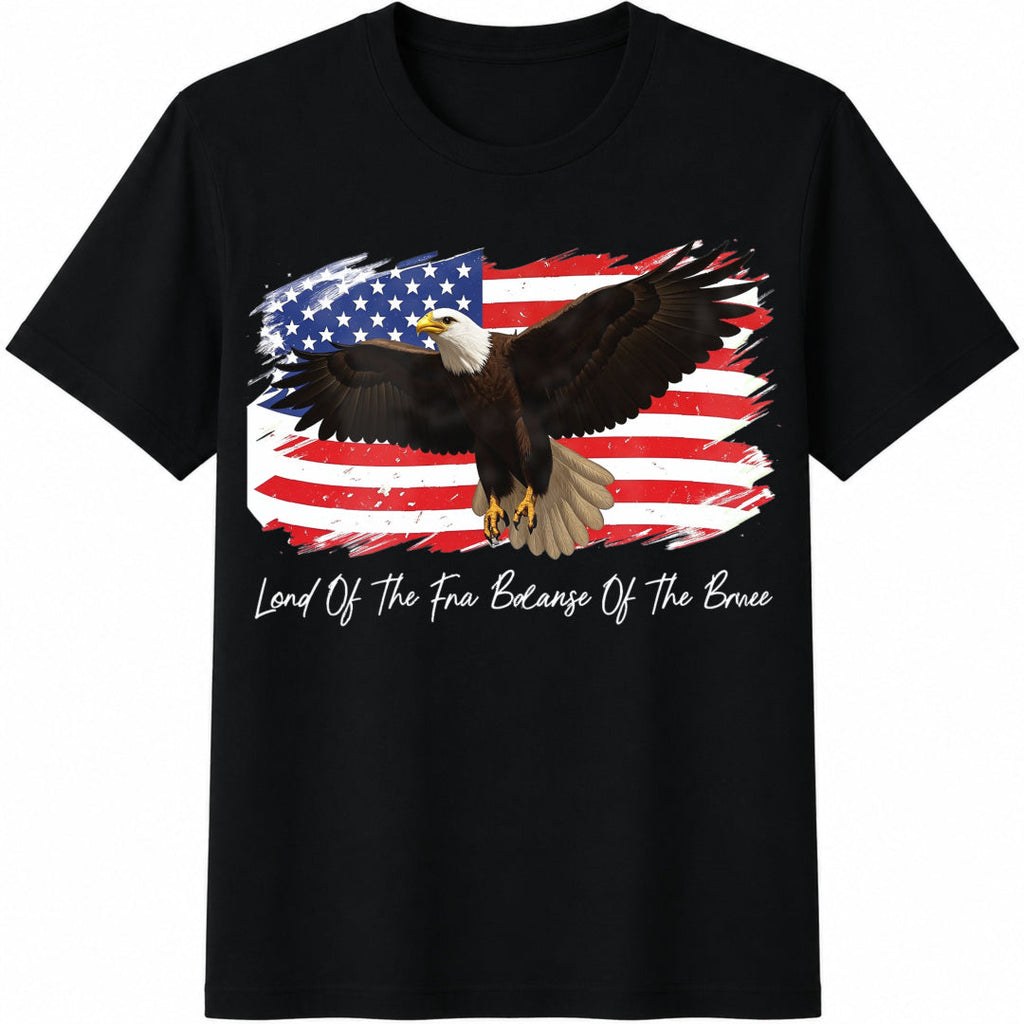 Land Of The Free Because Of Brave Patriotic Eagle Cotton product image 1