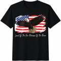Land Of The Free Because Of Brave Patriotic Eagle Cotton product image 1