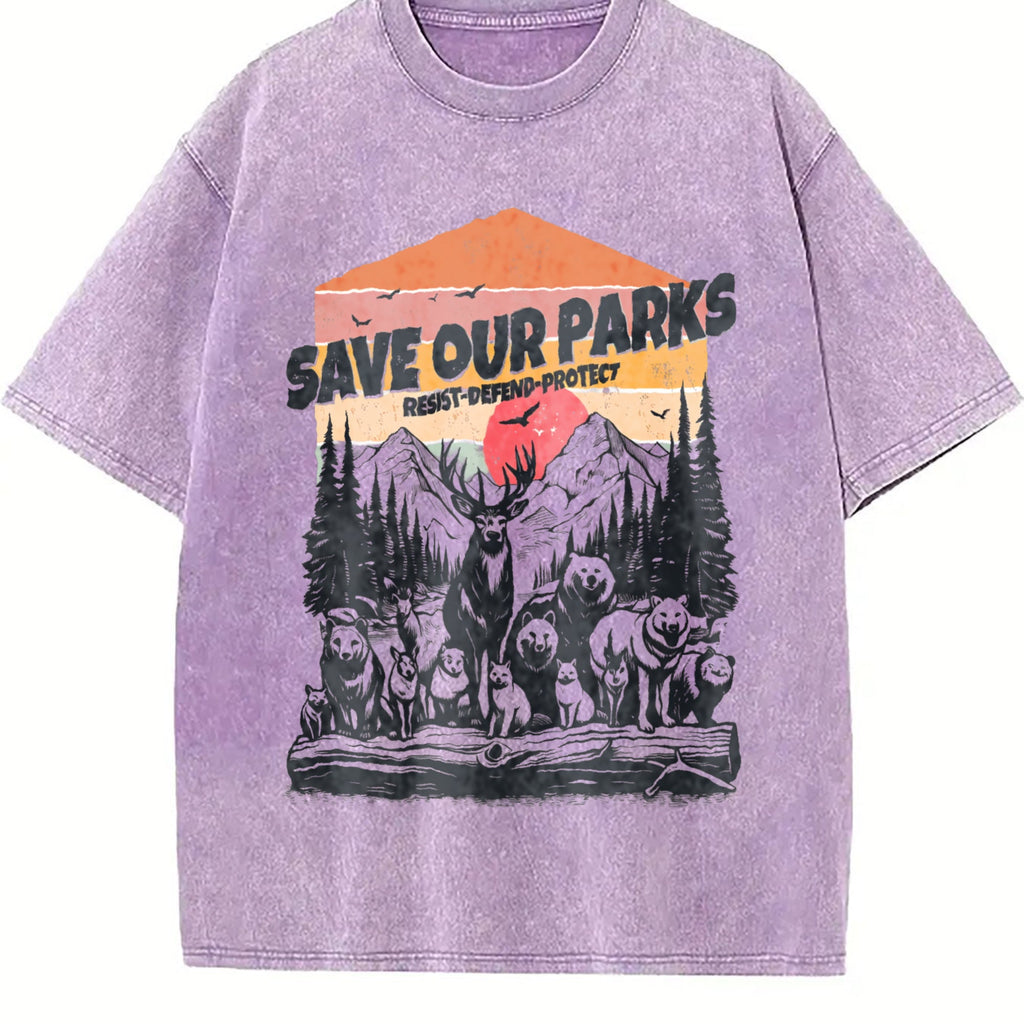 Save Our National Parks 90s Vintage Washed T-Shirt product image 6