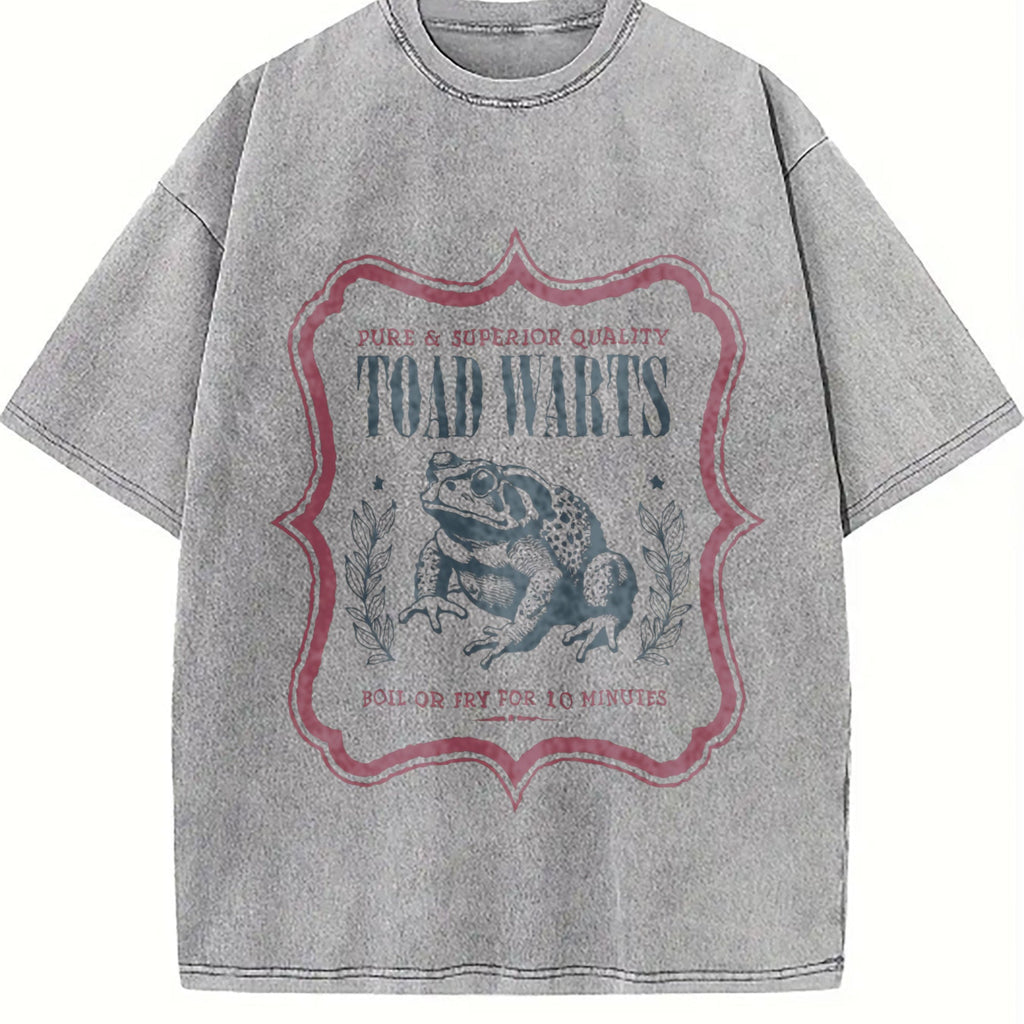 Funny Toad Warts Label 90s Vintage Washed T-Shirt product image 5