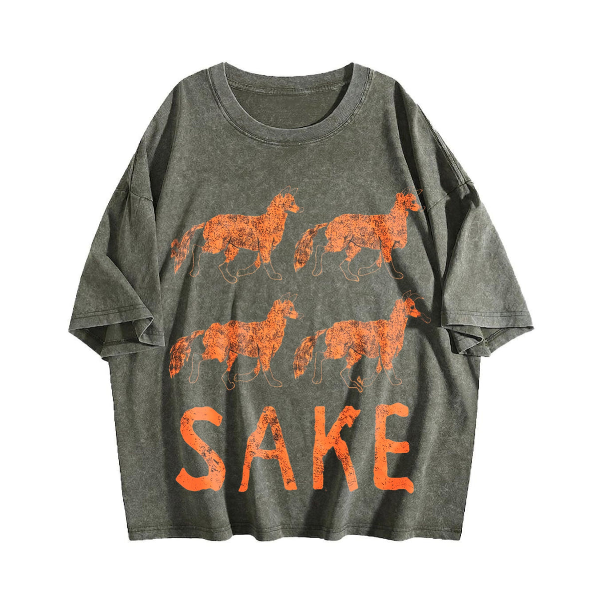 Four Fox Sake Funny Sarcastic Play On Words Text Vintage product image 4