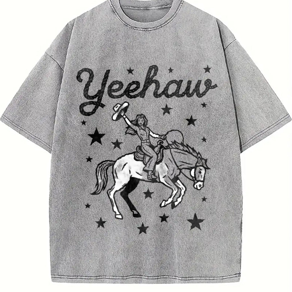 Yeehaw Cowgirl Rodeo Vintage Washed T-Shirt product image 5
