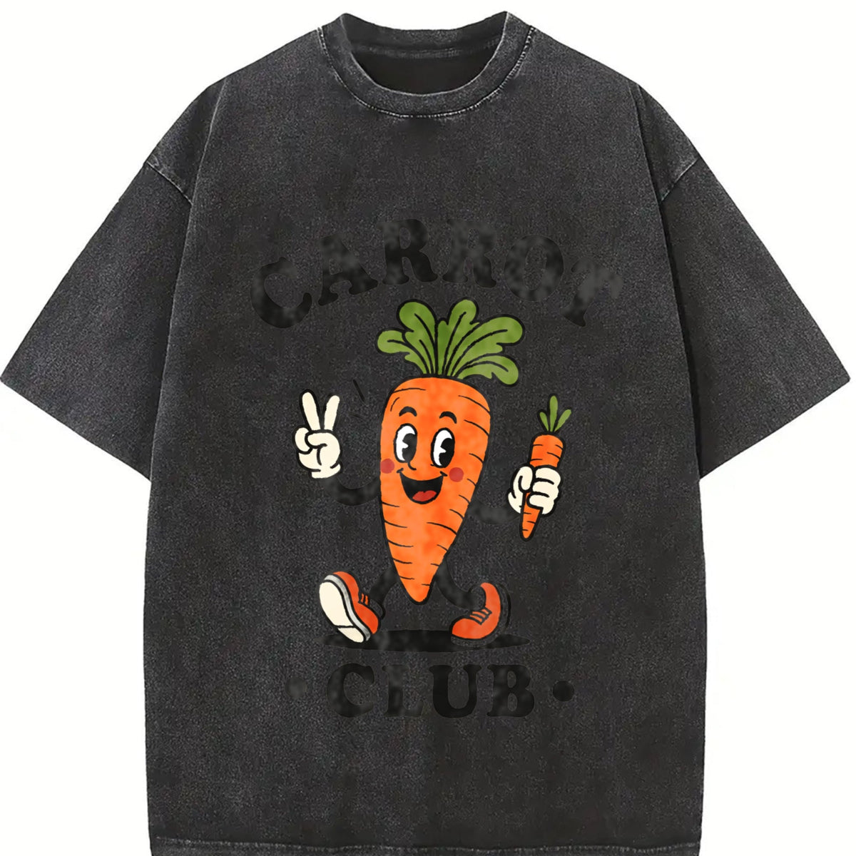 Carrot Club Funny Veggie Vintage Washed T-Shirt product image 2