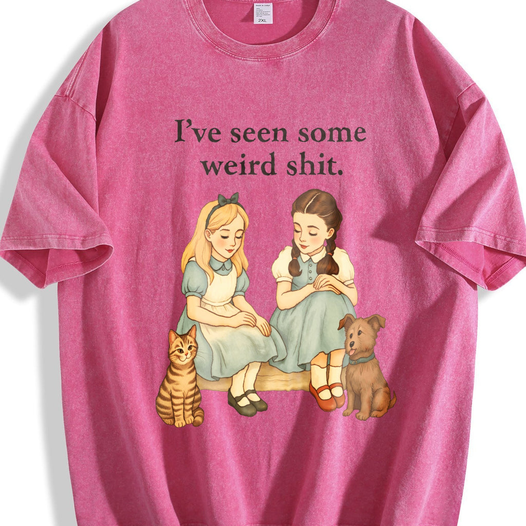 Funny Cat Dog Vintage Washed T-Shirt product image 7