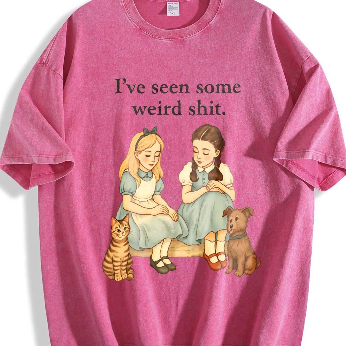 Funny Cat Dog Vintage Washed T-Shirt product image 7