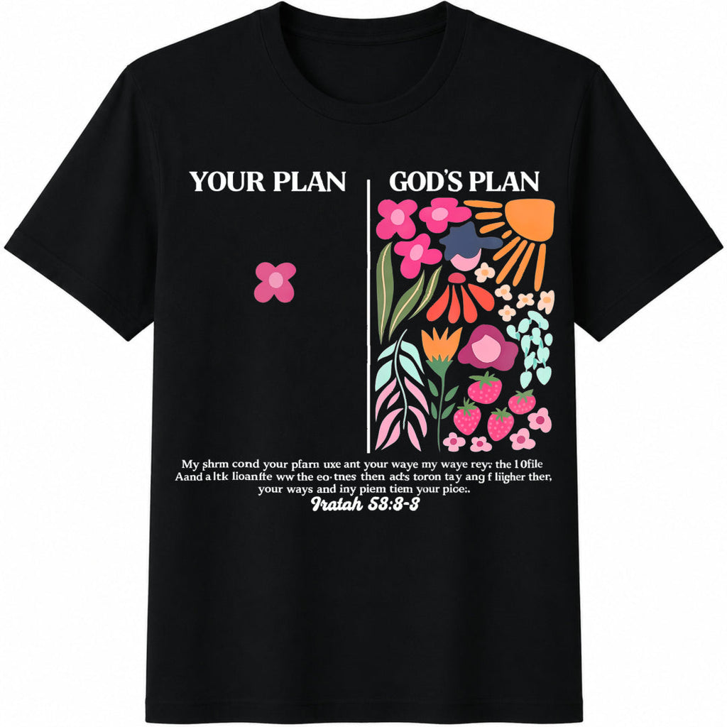 Thermal Transfer God's Plan Spring Autumn Cotton T-Shirt product image 1