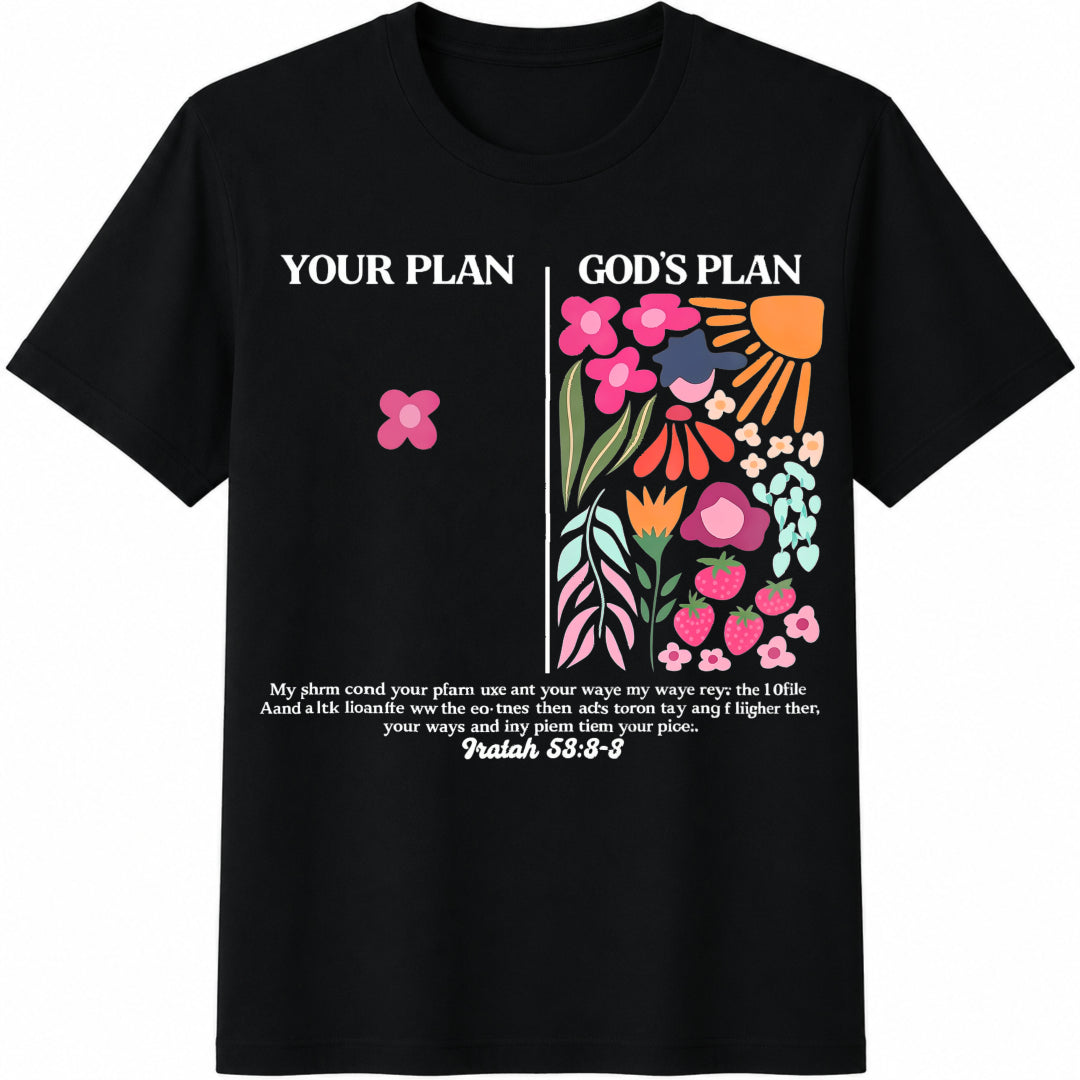 Thermal Transfer God's Plan Spring Autumn Cotton T-Shirt product image 1