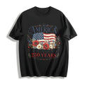 America 250 Years Flag & Poppies Cotton T-Shirt product image 1