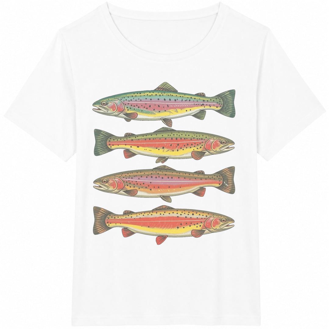 Rainbow Trout Fishing Cotton T-Shirt product image 2