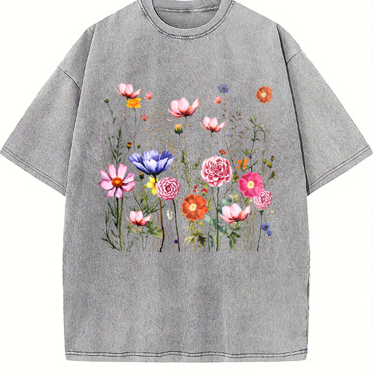 Subtle Floral Anti Trump Vintage Washed T-Shirt product image 5