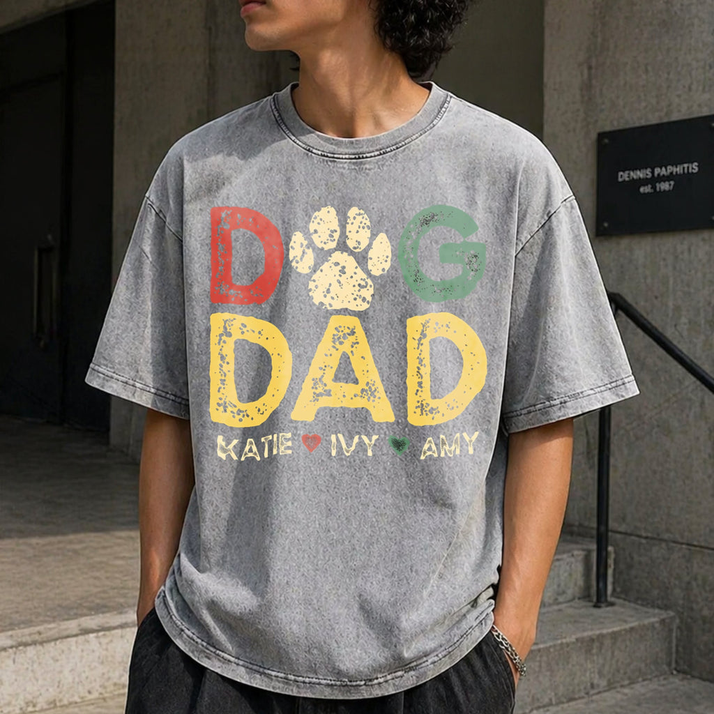 Dog Dad Vintage Washed T-Shirt product image 5