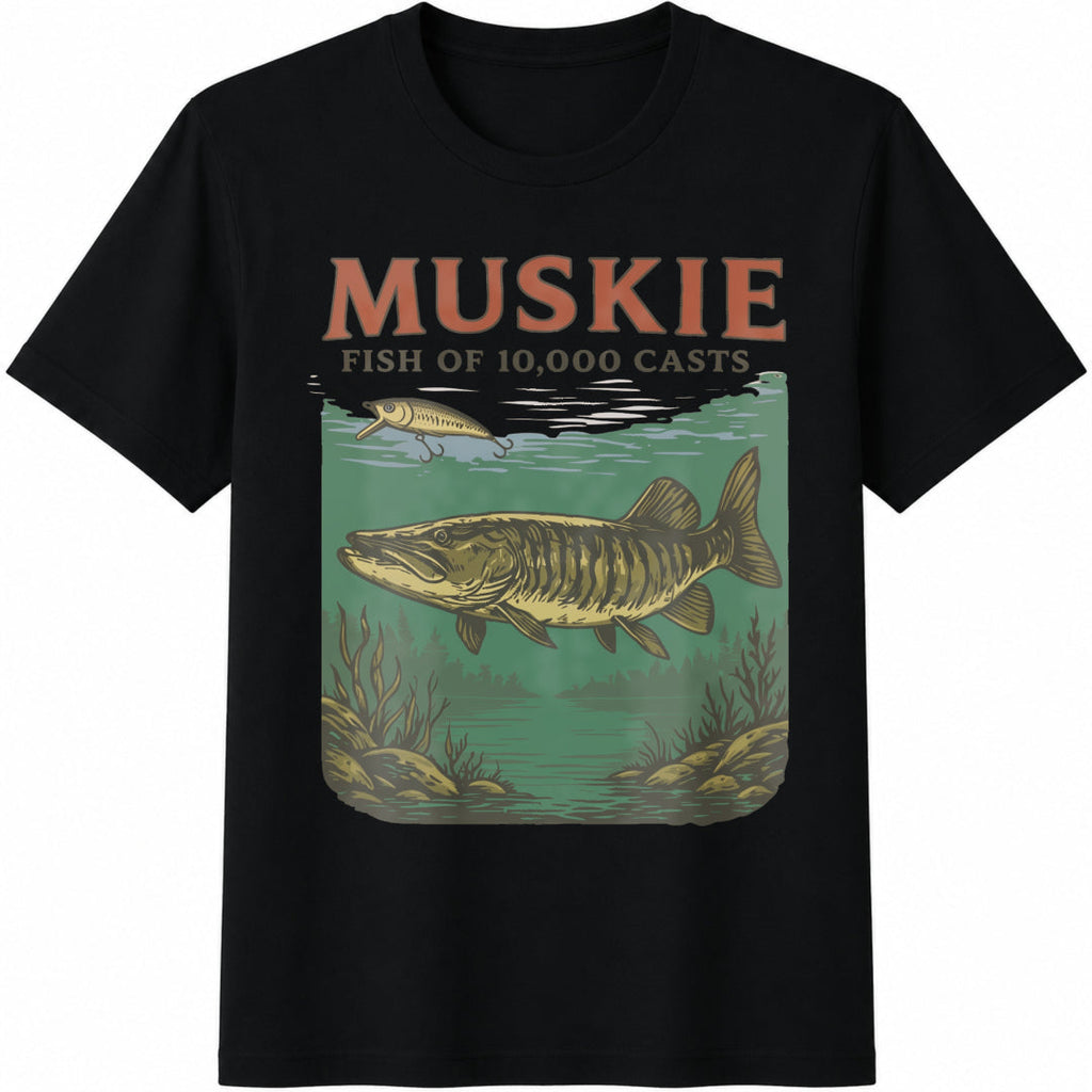Muskie Fishing : Angler Cotton T-Shirt product image 1