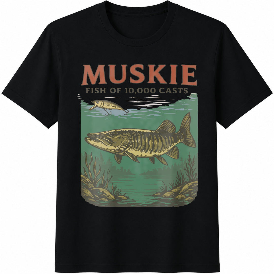 Muskie Fishing : Angler Cotton T-Shirt product image 1
