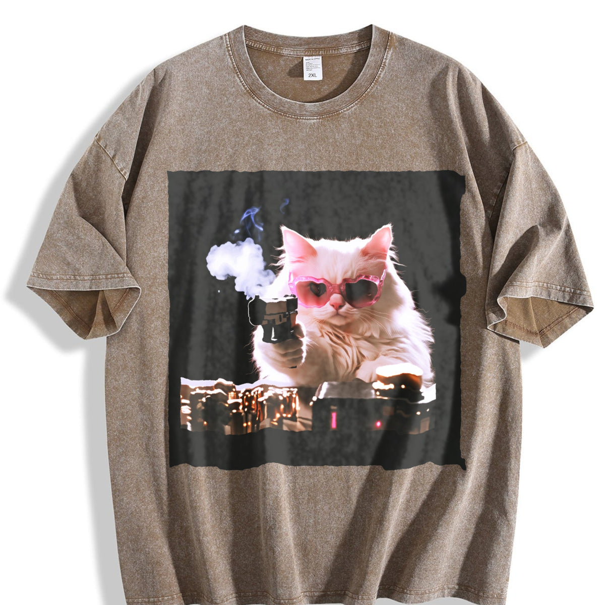 Cute Cat - Funny Kitten Vintage Washed T-Shirt product image 3