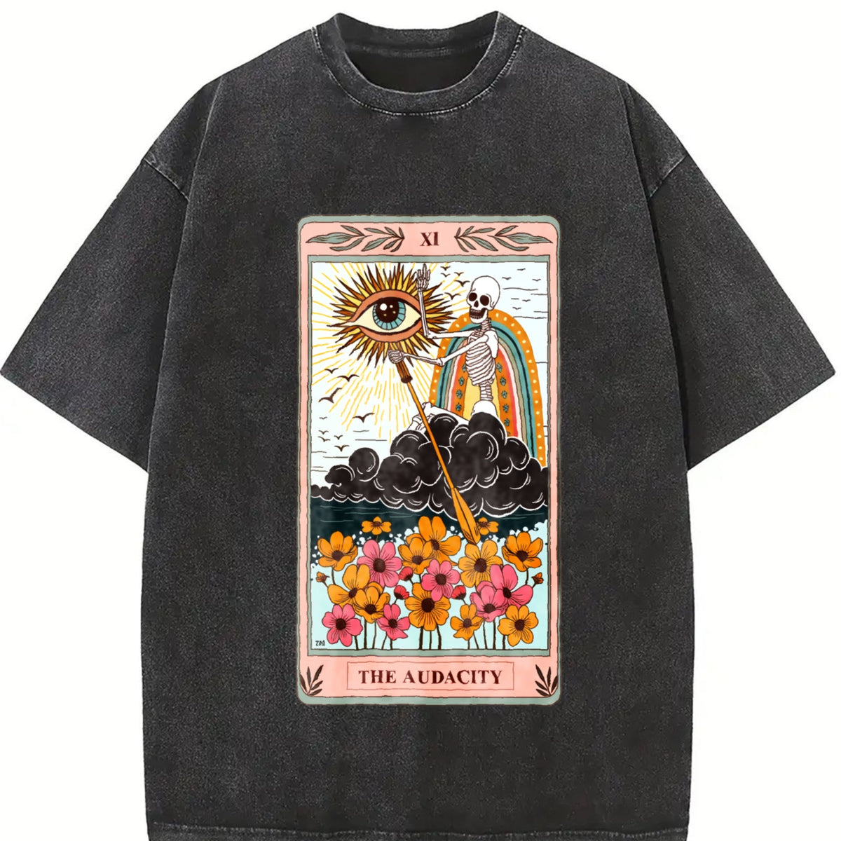 The Audacity Tarot Card Vintage Washed T-Shirt product image 2