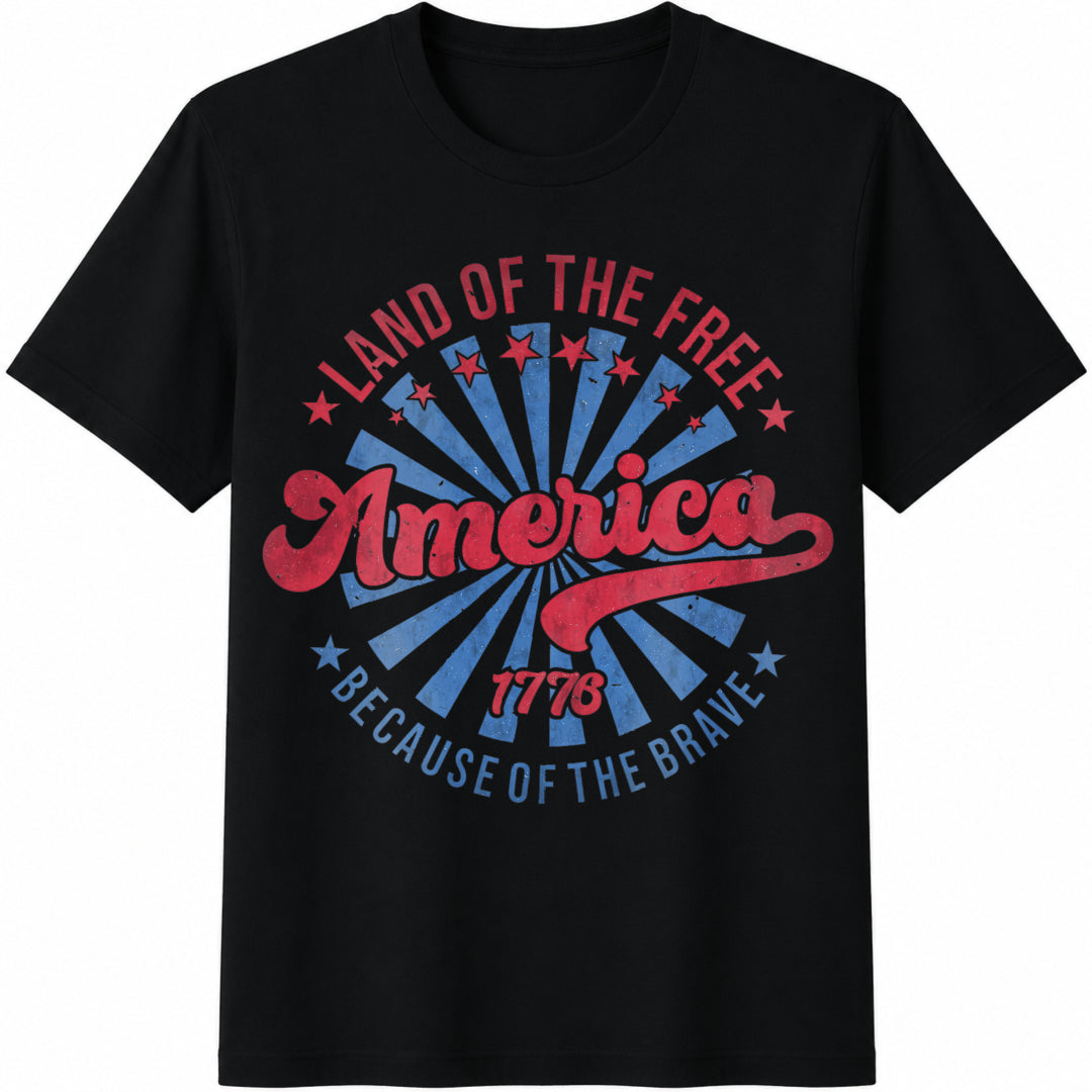 Land Of The Free Because Of Brave Cotton T-Shirt product image 1
