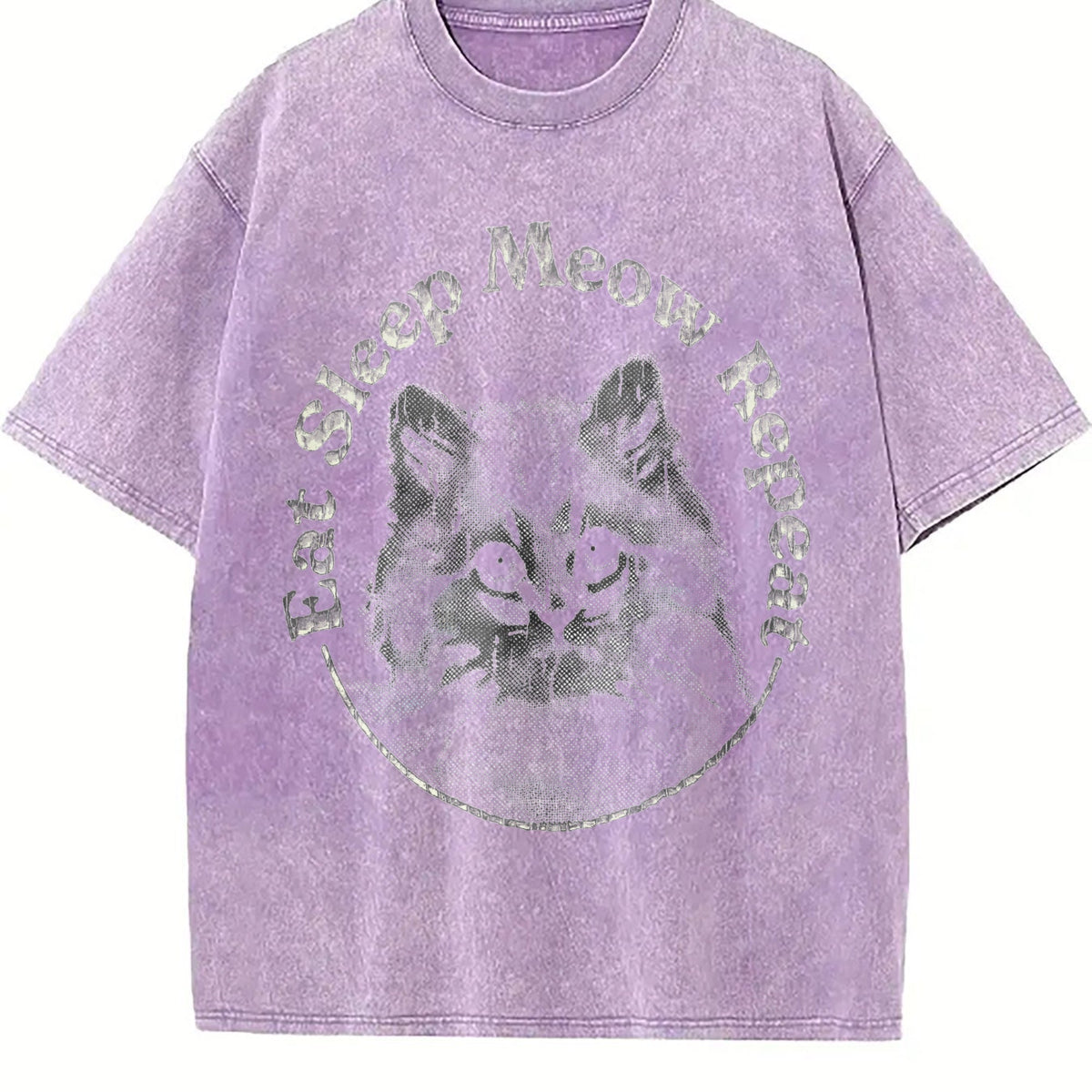 Eat Sleep Meow Repeat Funny Cute Kitten Lovers Vintage product image 6