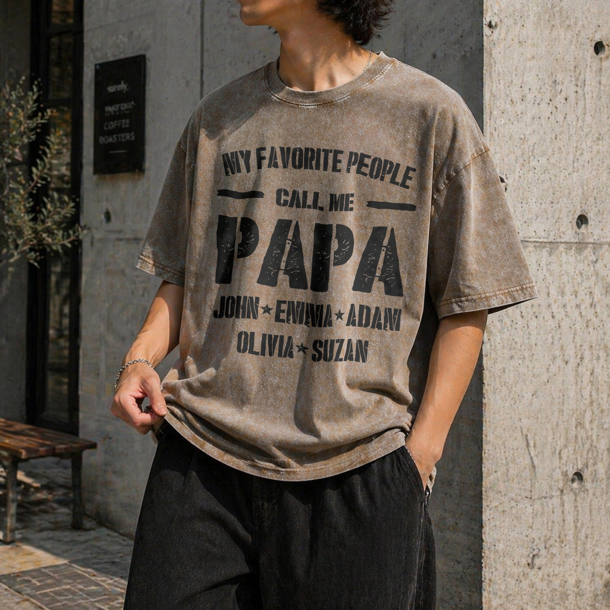 Papa Vintage Washed T-Shirt product image 3