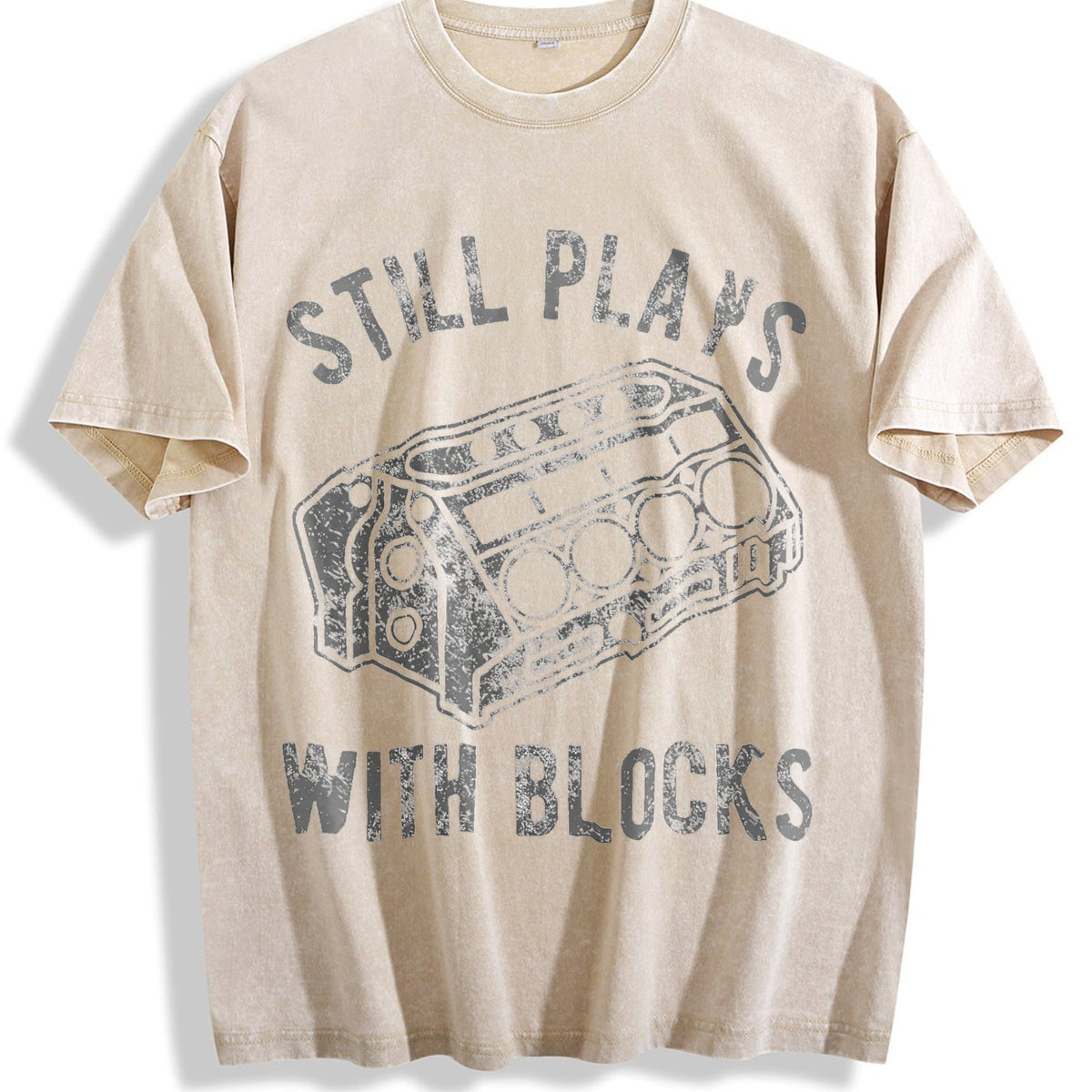 Still Plays With Blocks Funny Car Mechanic Racing Vintage product image 1