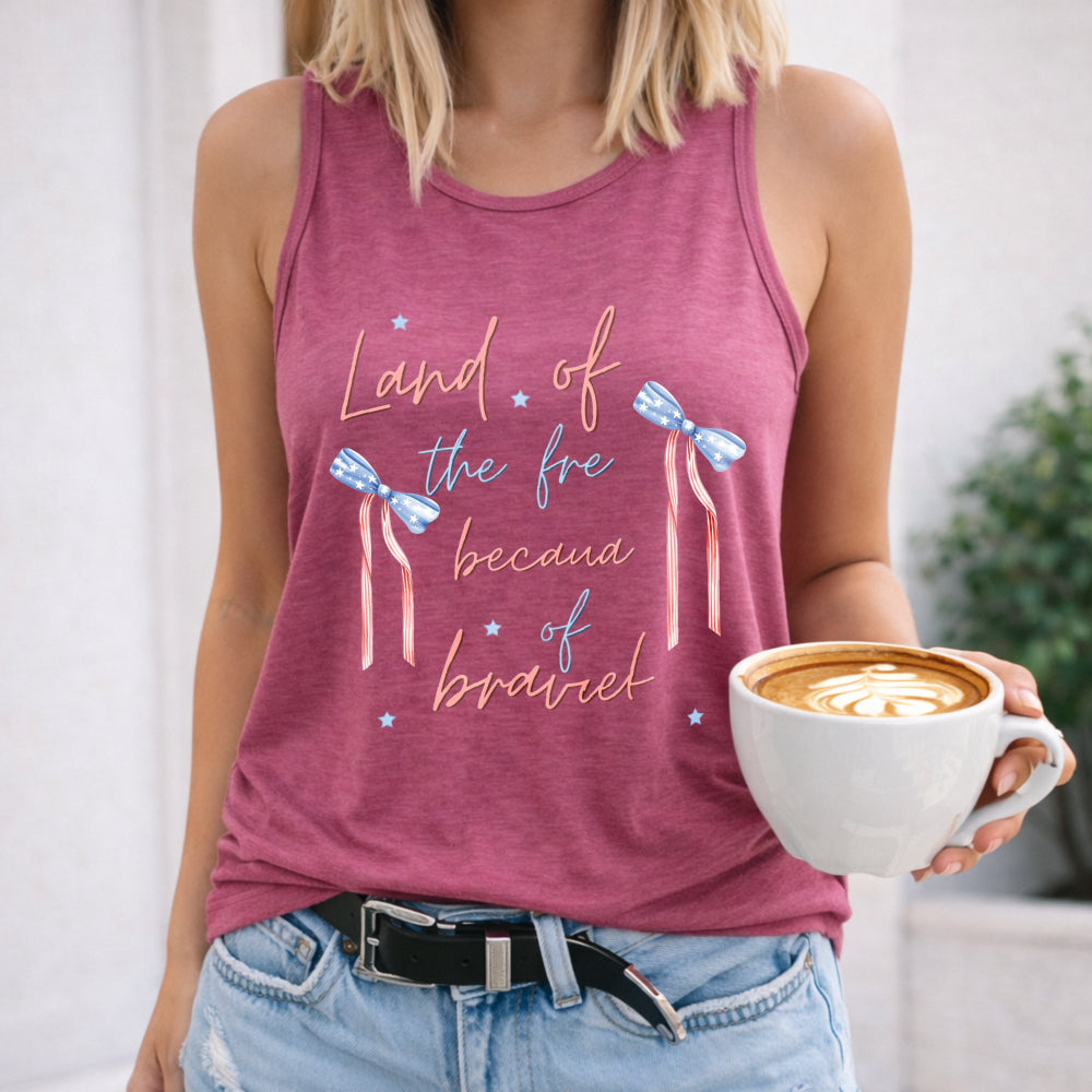 Land Of The Free Because Of The Brave Women's Tank Top