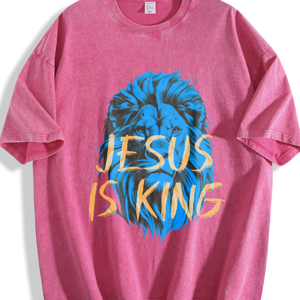 Jesus Is King Blue Lion Vintage Washed T-Shirt product image 7